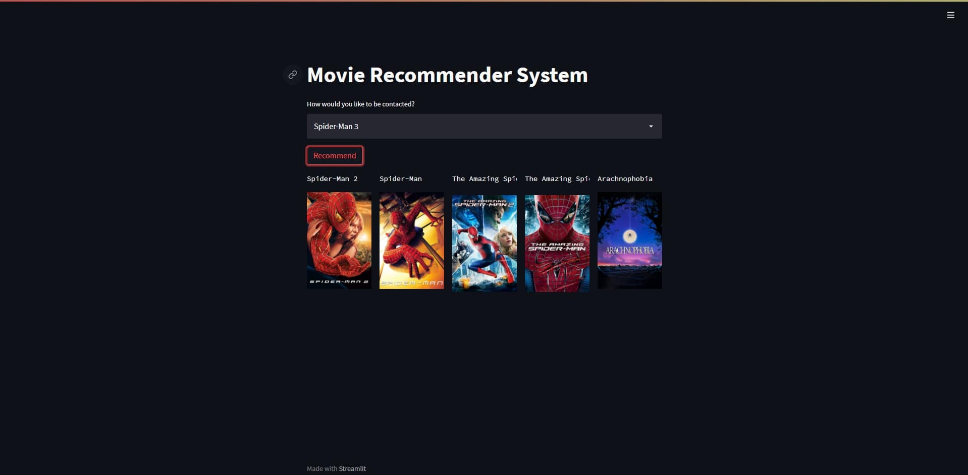 Movie-Recommendation-System 